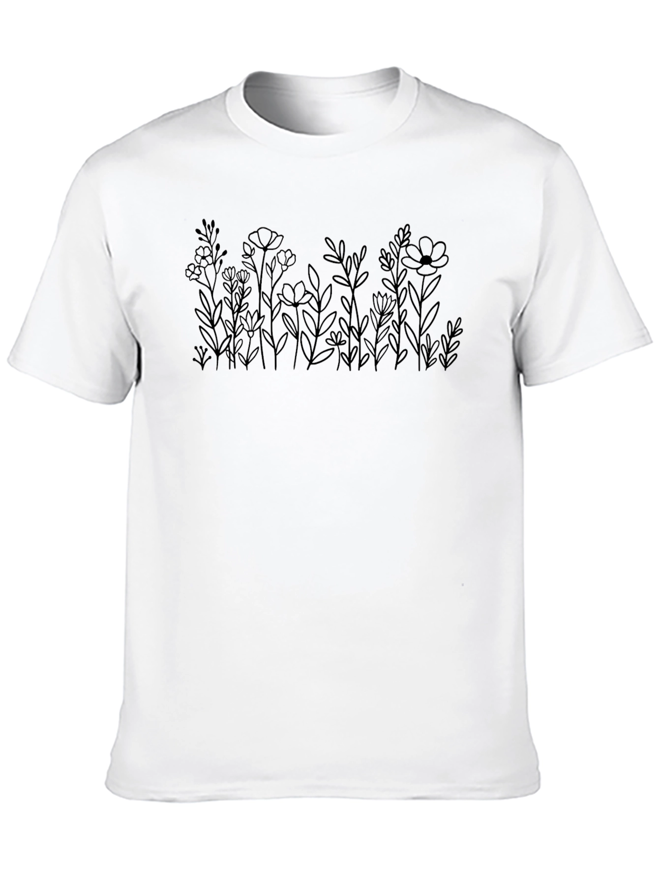 Botanical Line Art T-Shirt