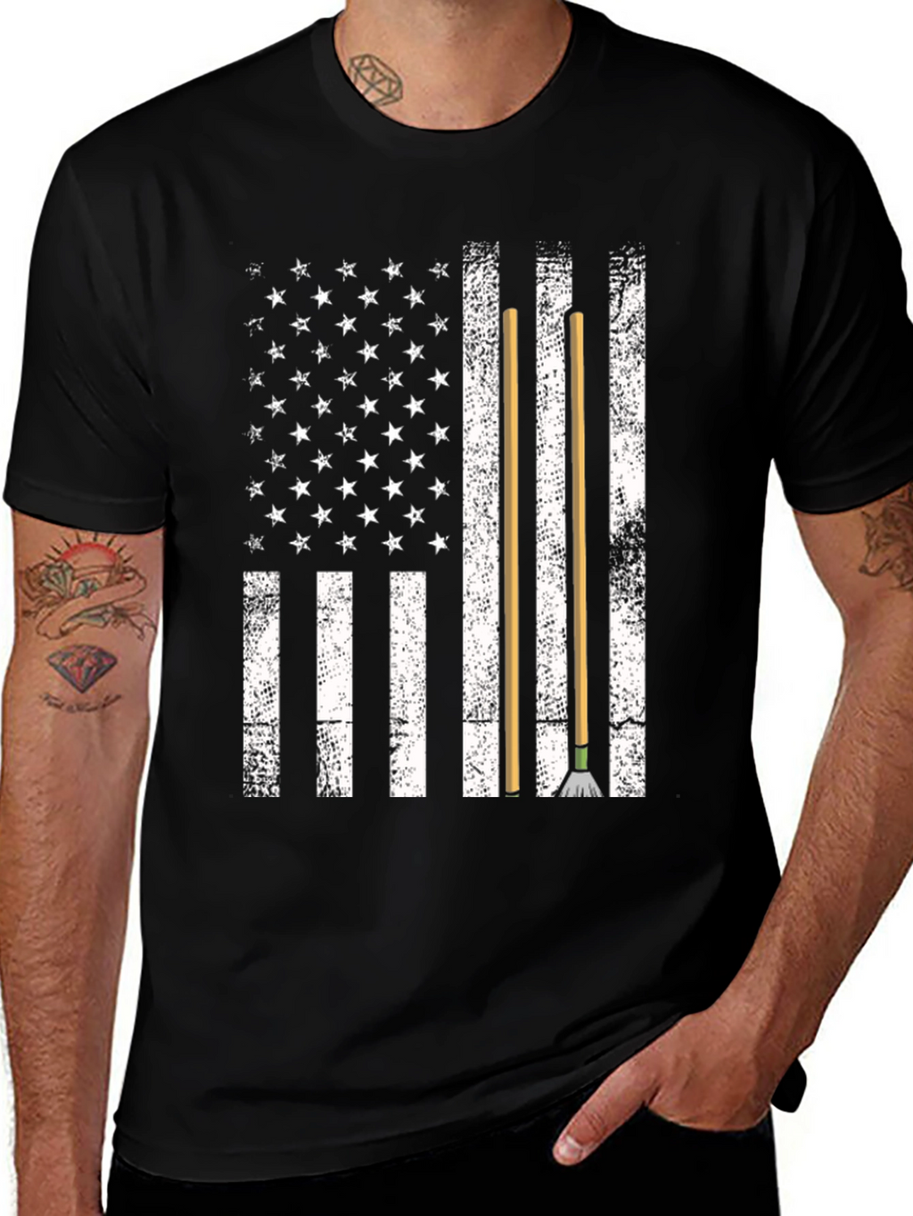 American Flag Janitor T-Shirt