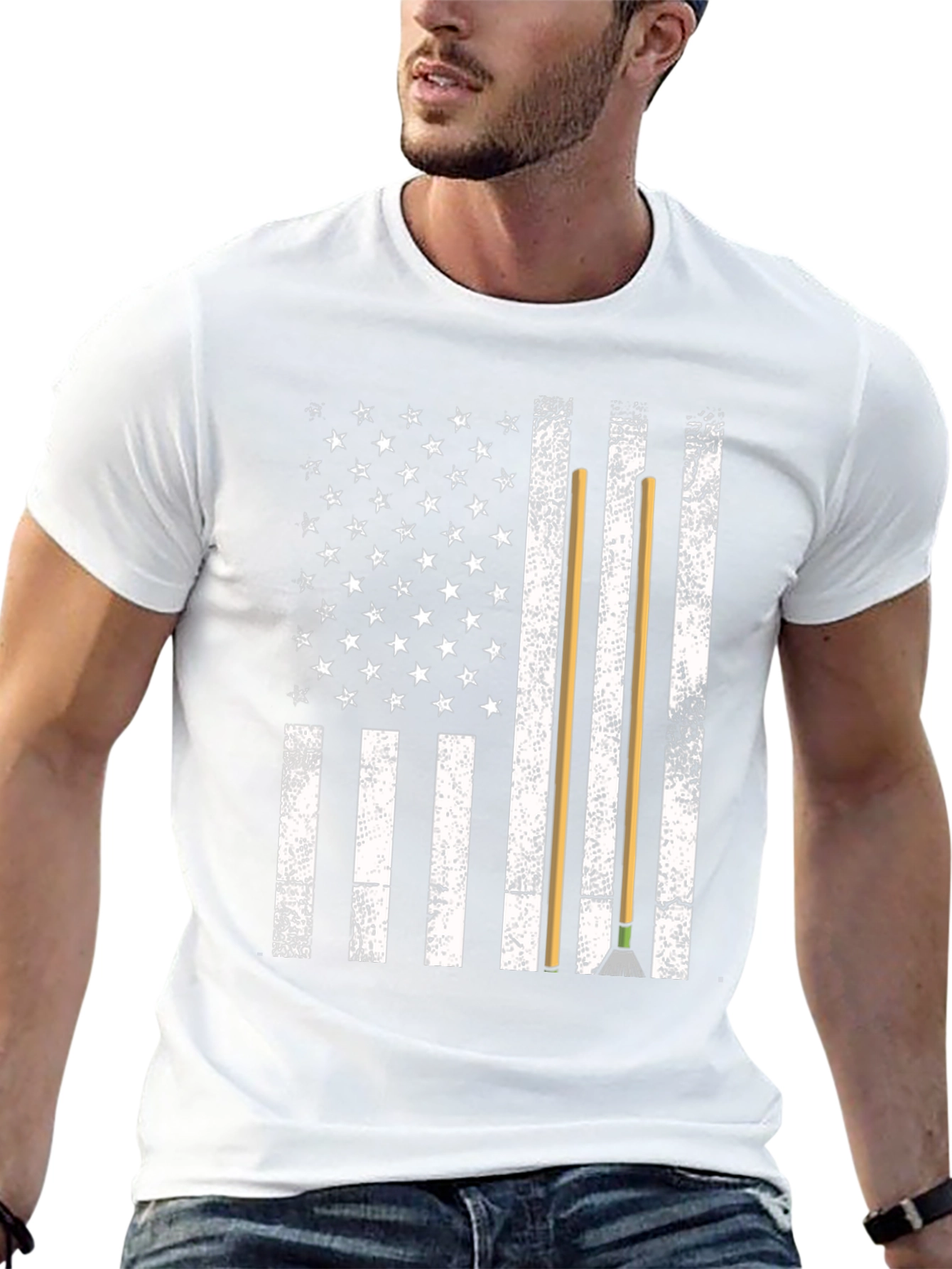American Flag Janitor T-Shirt