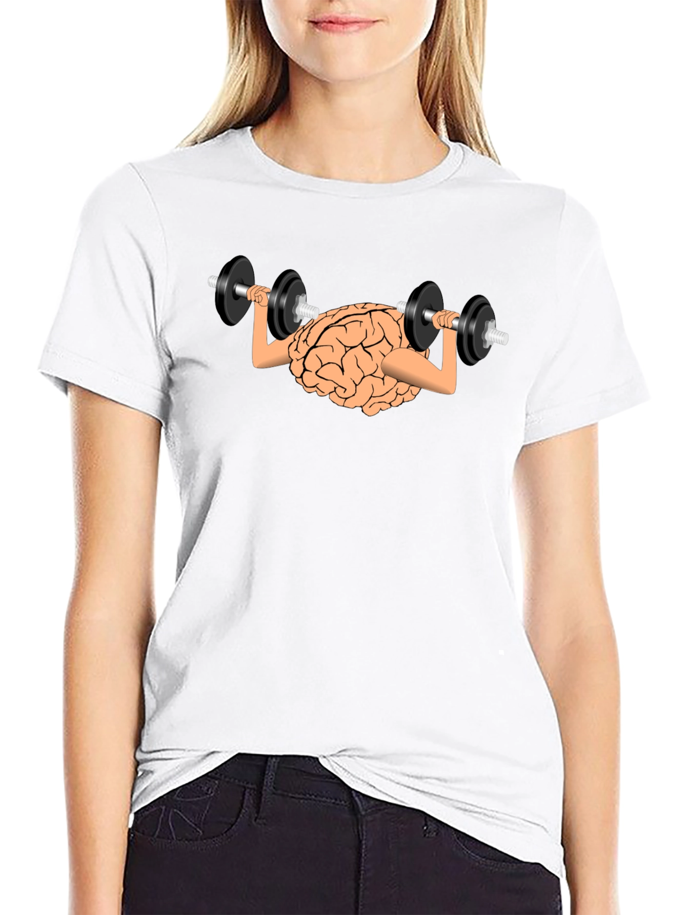 Brain Lifting Dumbbells Black T-Shirt