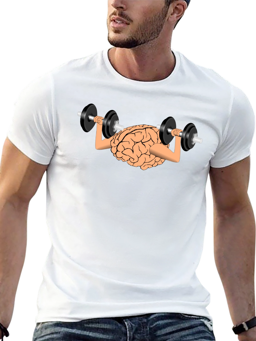Brain Lifting Dumbbells Black T-Shirt