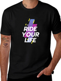 Ride Your Life Graphic Black T-Shirt