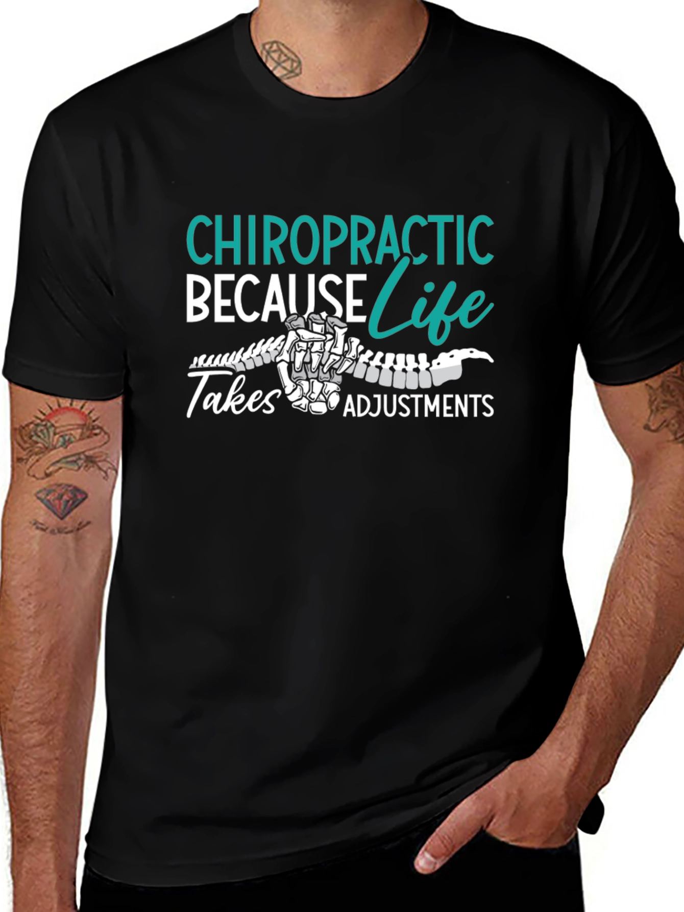 Chiropractic Adjustment T-Shirt: Spine Life Design