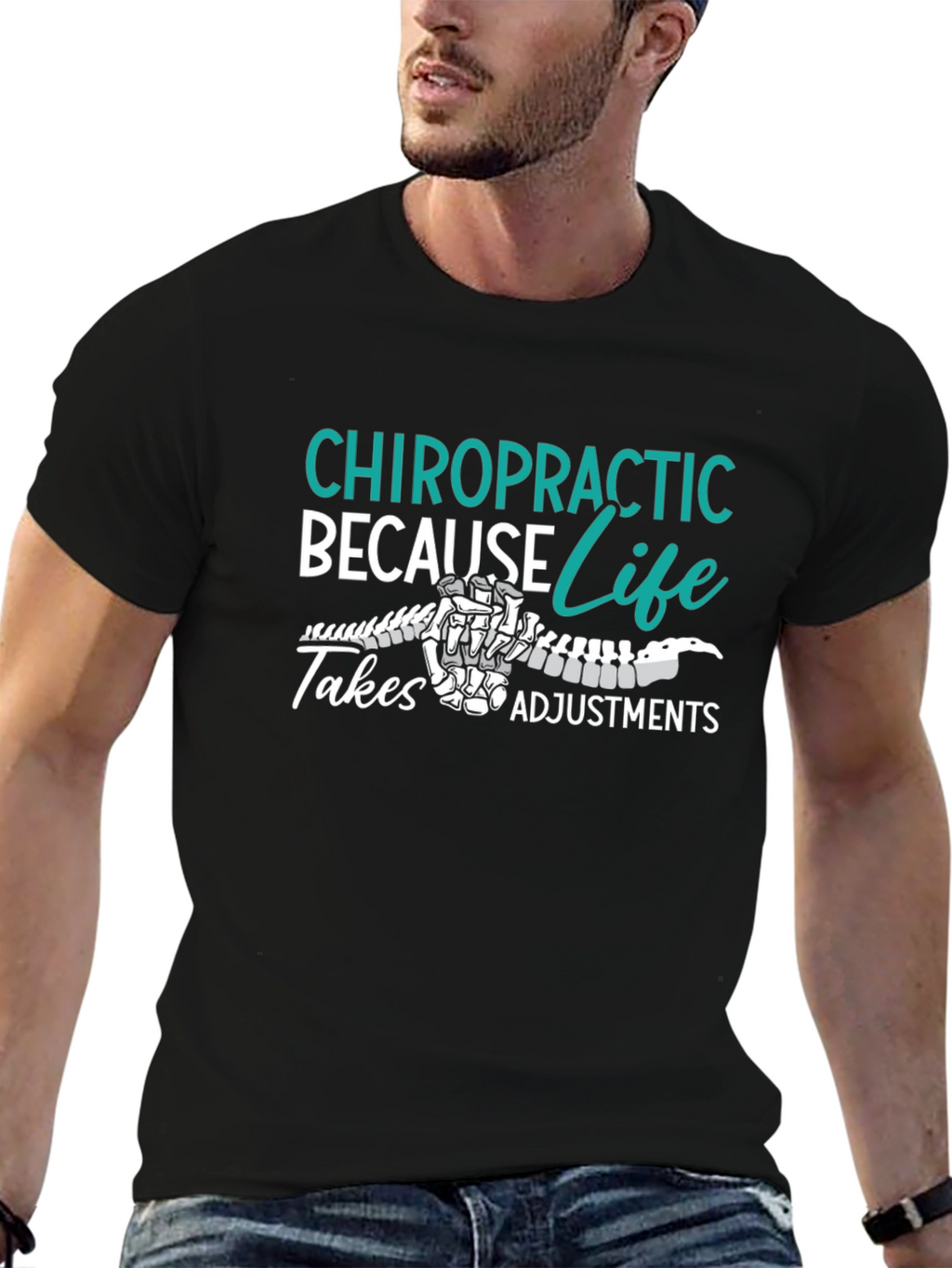 Chiropractic Adjustment T-Shirt: Spine Life Design