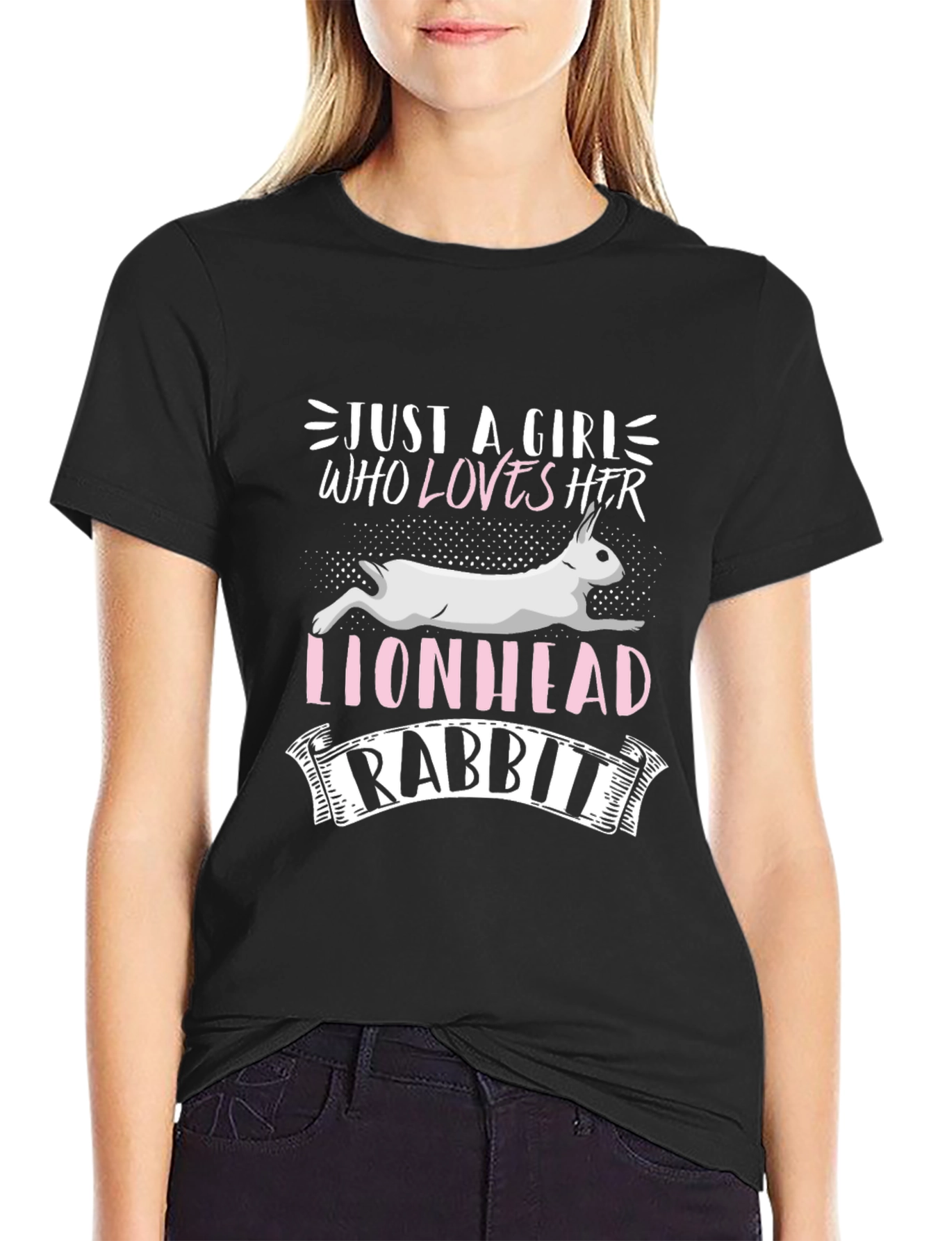 Lionhead Rabbit Lover T-Shirt - Just a Girl Who Loves Her Rabbit