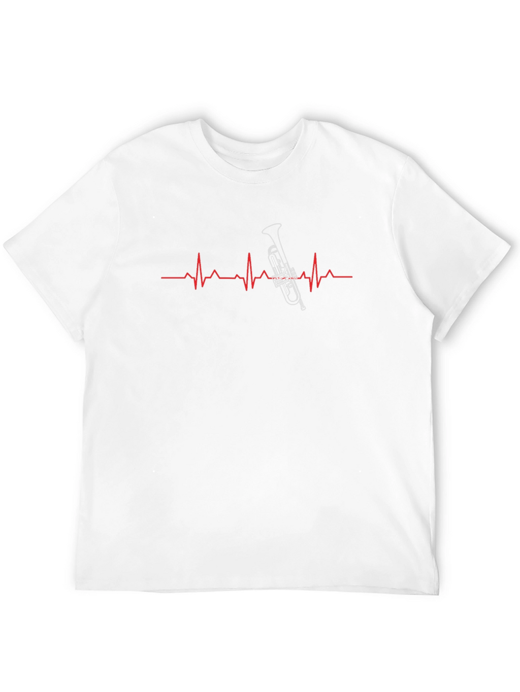 Trumpet Heartbeat Graphic Tee - Black T-Shirt