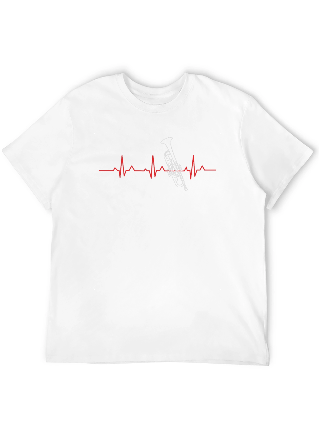 Trumpet Heartbeat Graphic Tee - Black T-Shirt
