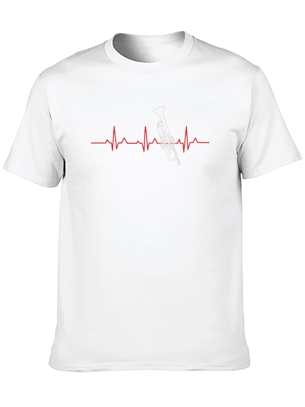 Trumpet Heartbeat Graphic Tee - Black T-Shirt