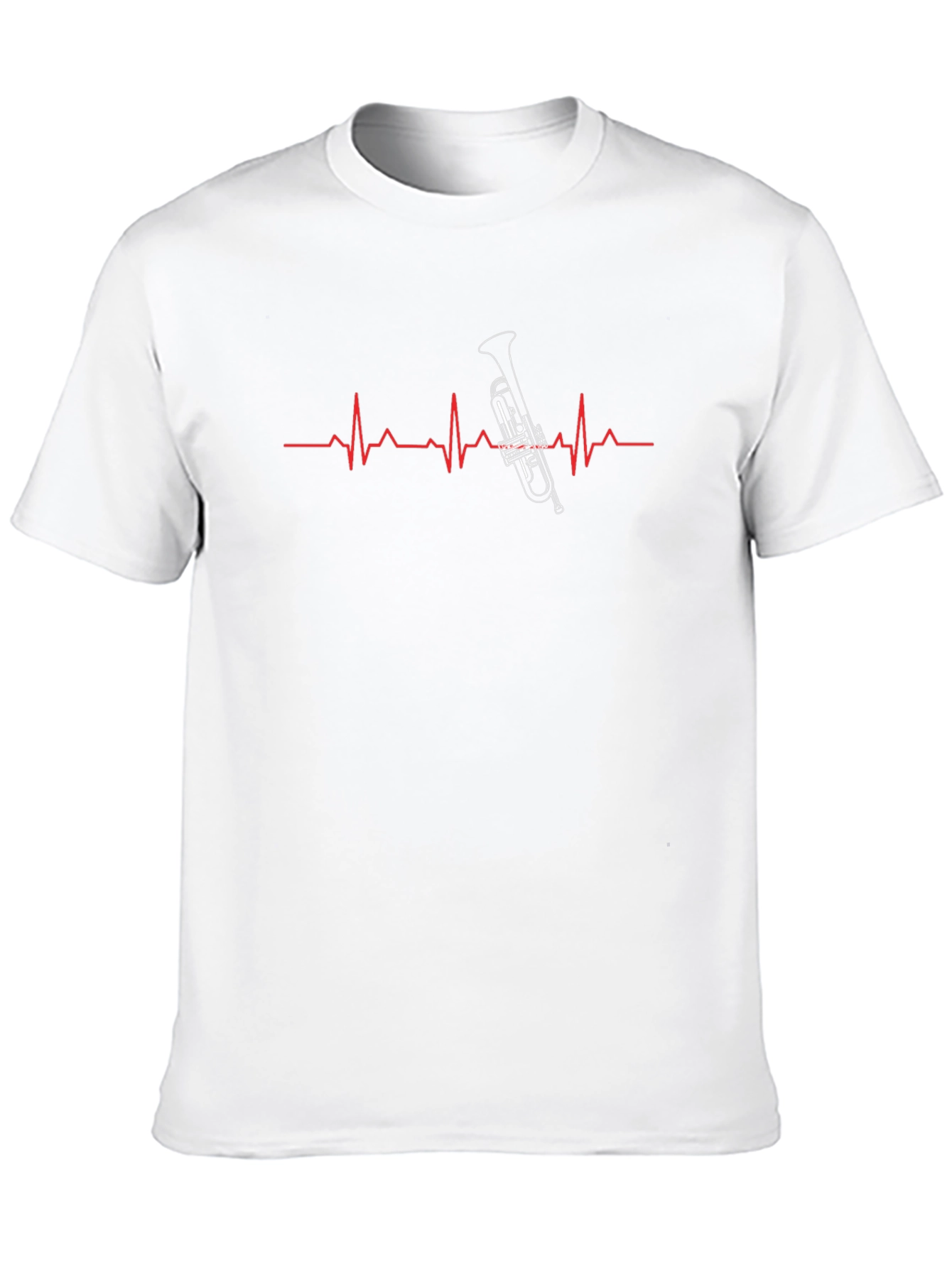 Trumpet Heartbeat Graphic Tee - Black T-Shirt