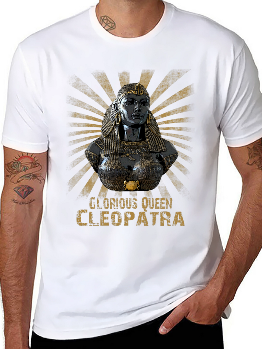 Glorious Queen Cleopatra Black T-Shirt