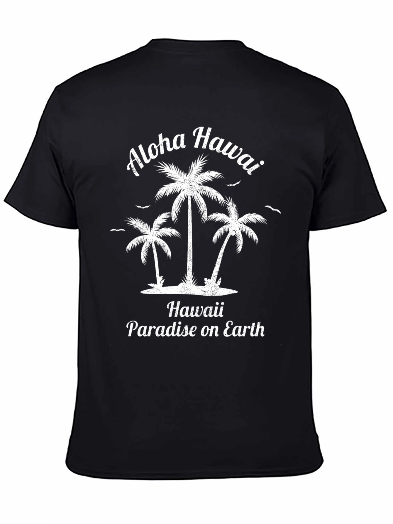 Aloha Hawaii Black Graphic Tee - Paradise on Earth T-Shirt