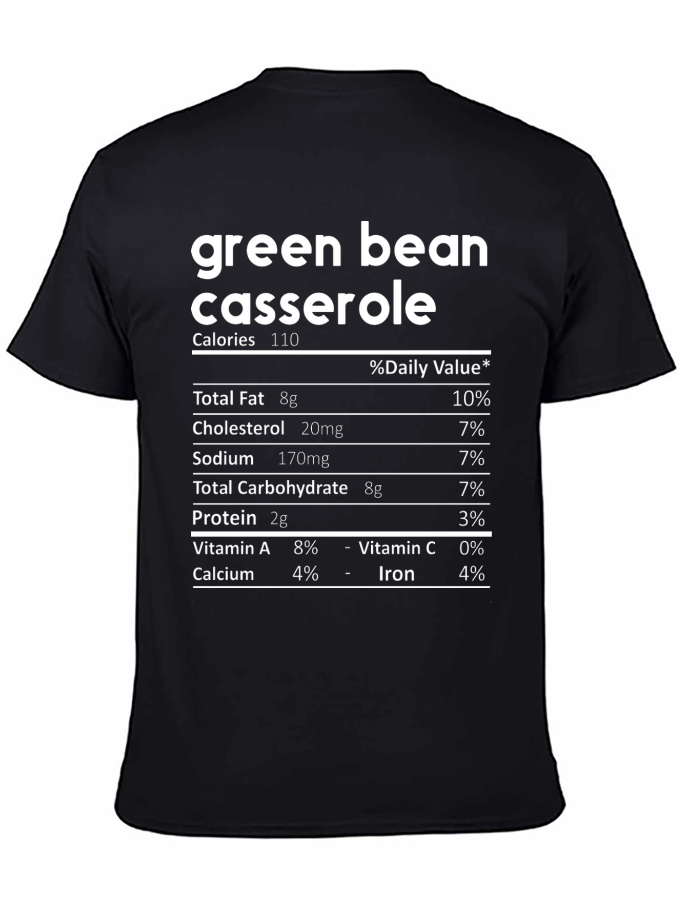Green Bean Casserole Nutrition Facts T-Shirt