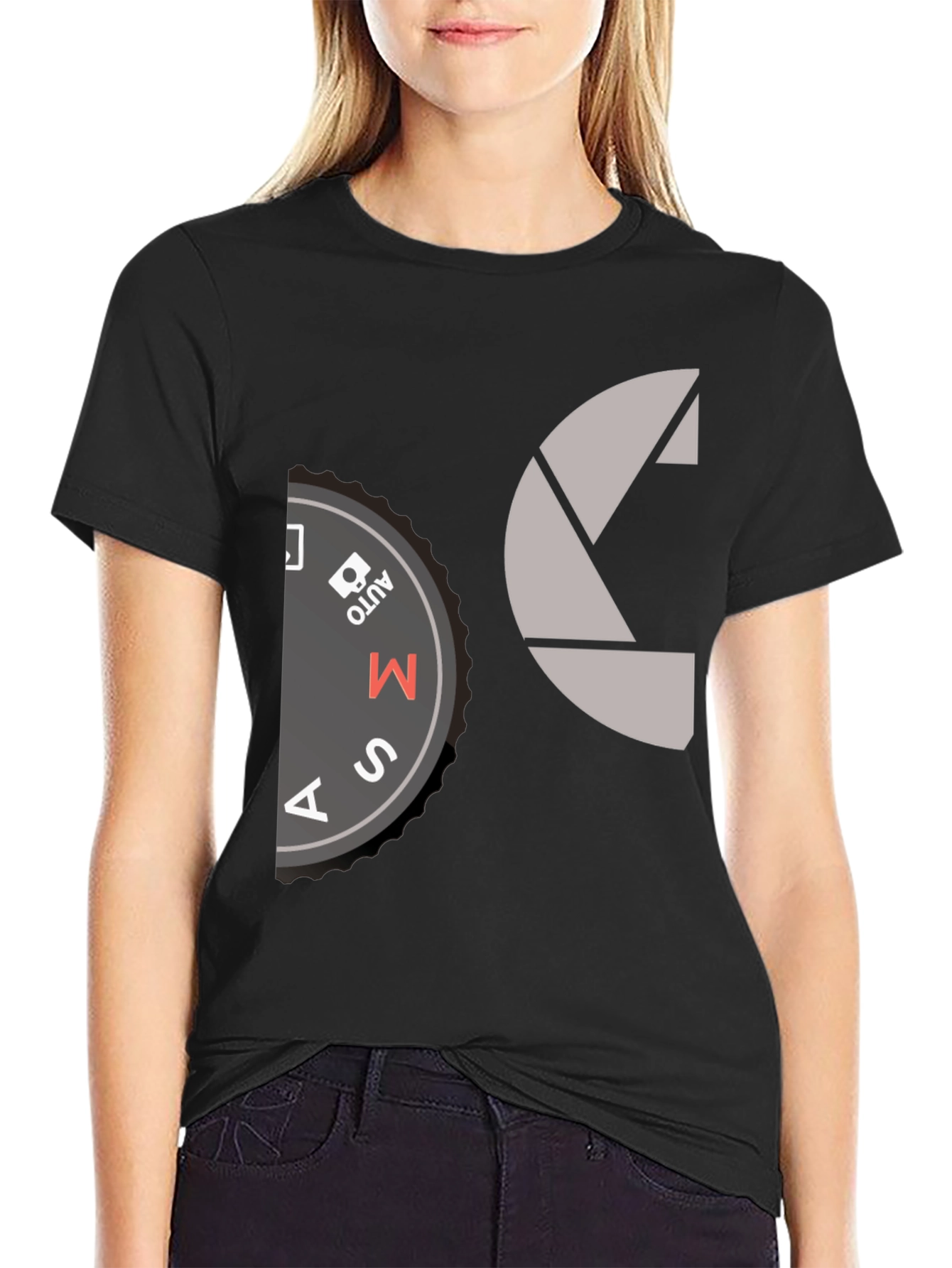 Photographer Mode Dial T-Shirt - Camera Enthusiast Apparel