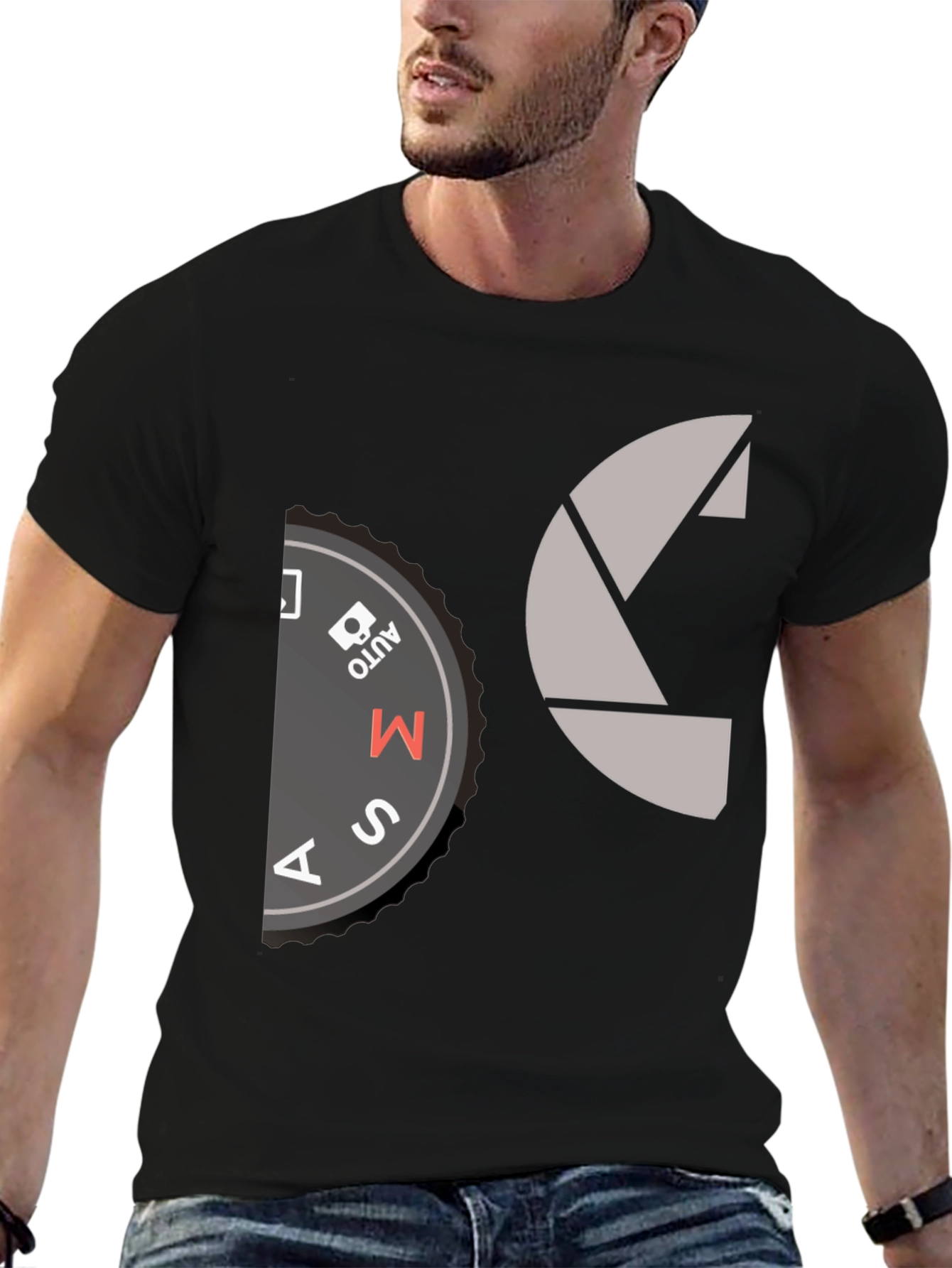 Photographer Mode Dial T-Shirt - Camera Enthusiast Apparel