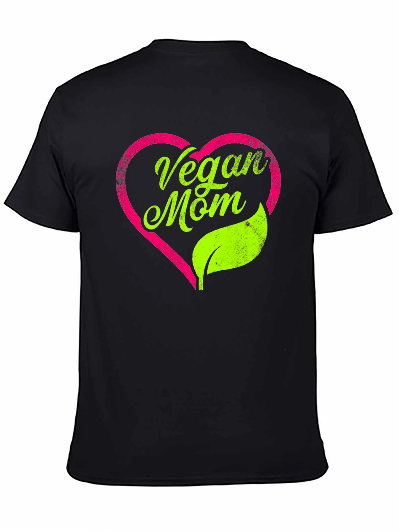 Vegan Mom T-Shirt - Heart & Leaf Design