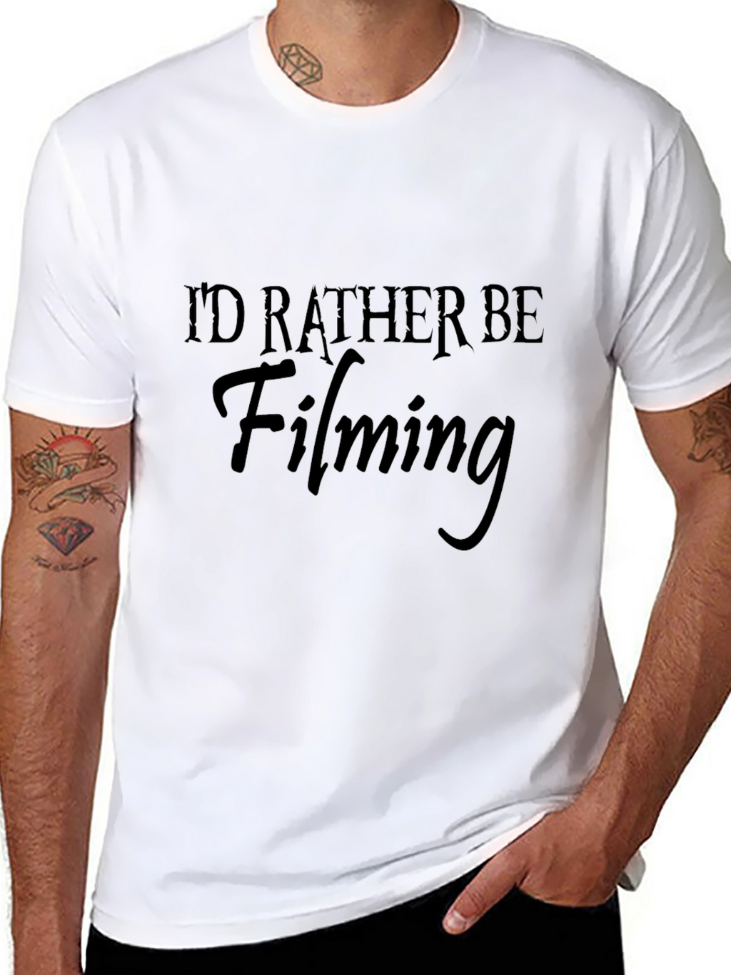 Id Rather Be Filming Black T-Shirt
