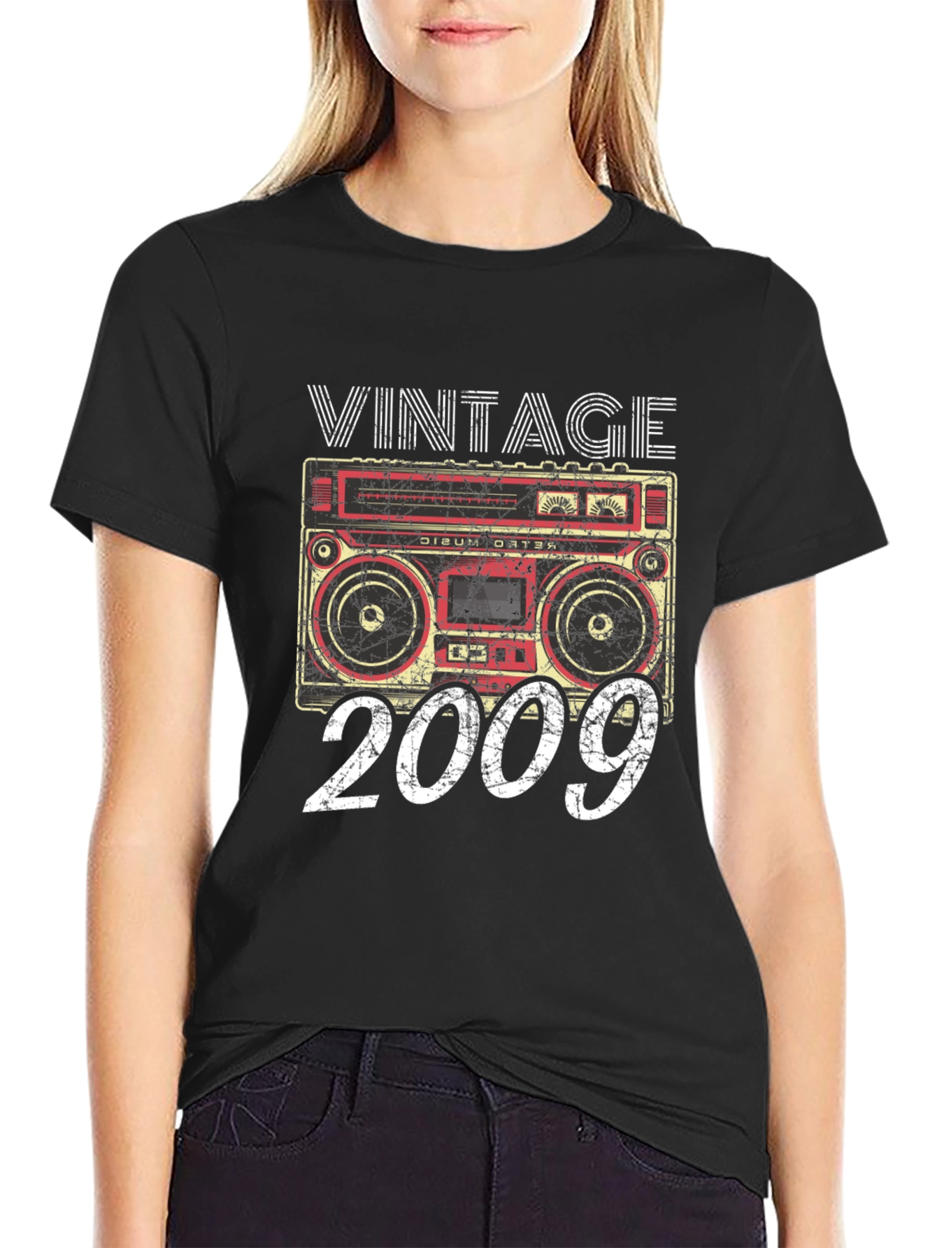Vintage 2009 Boombox Graphic Tee