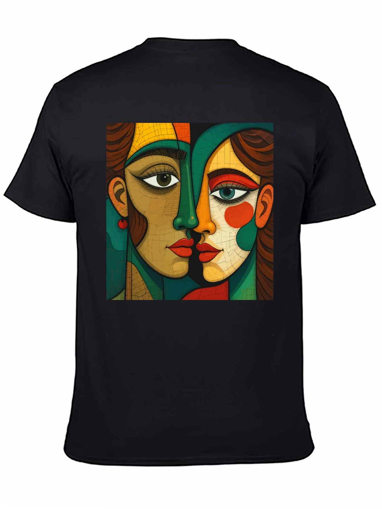 Abstract Faces Graphic Tee - Stylish Unisex T-Shirt