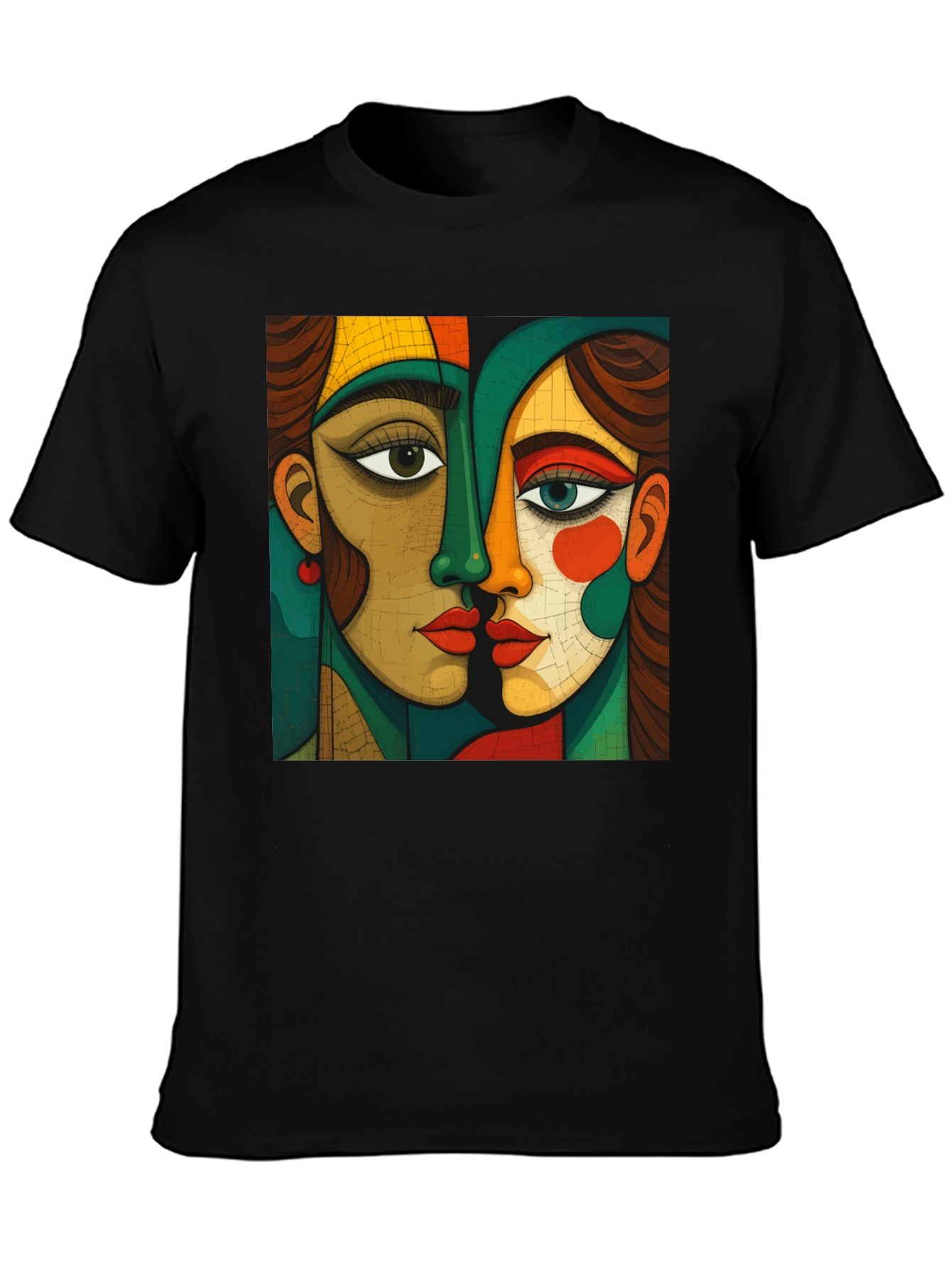 Abstract Faces Graphic Tee - Stylish Unisex T-Shirt