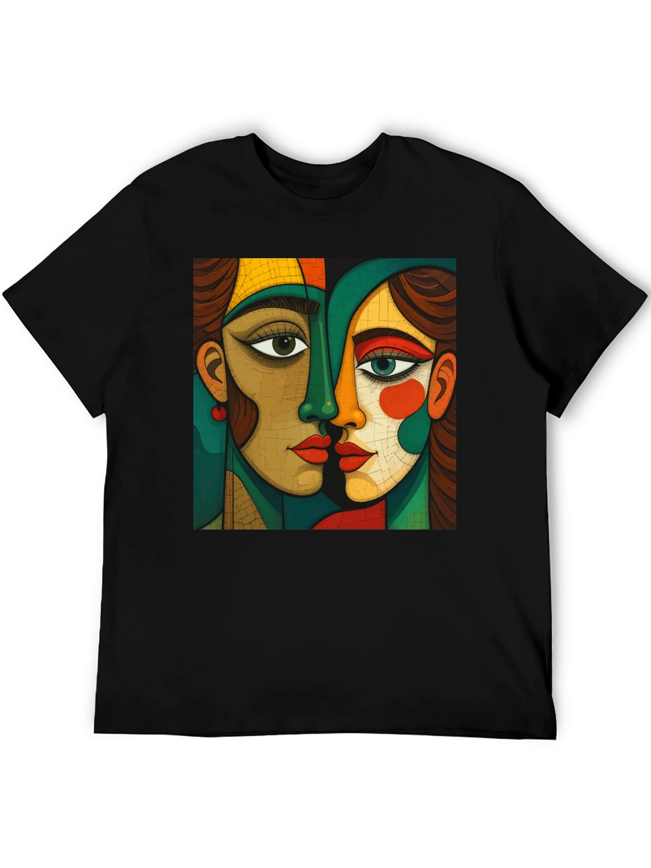 Abstract Faces Graphic Tee - Stylish Unisex T-Shirt