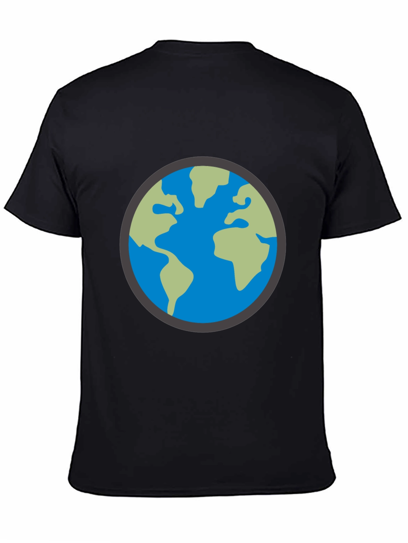 Earth Graphic Black T-Shirt - Global Design