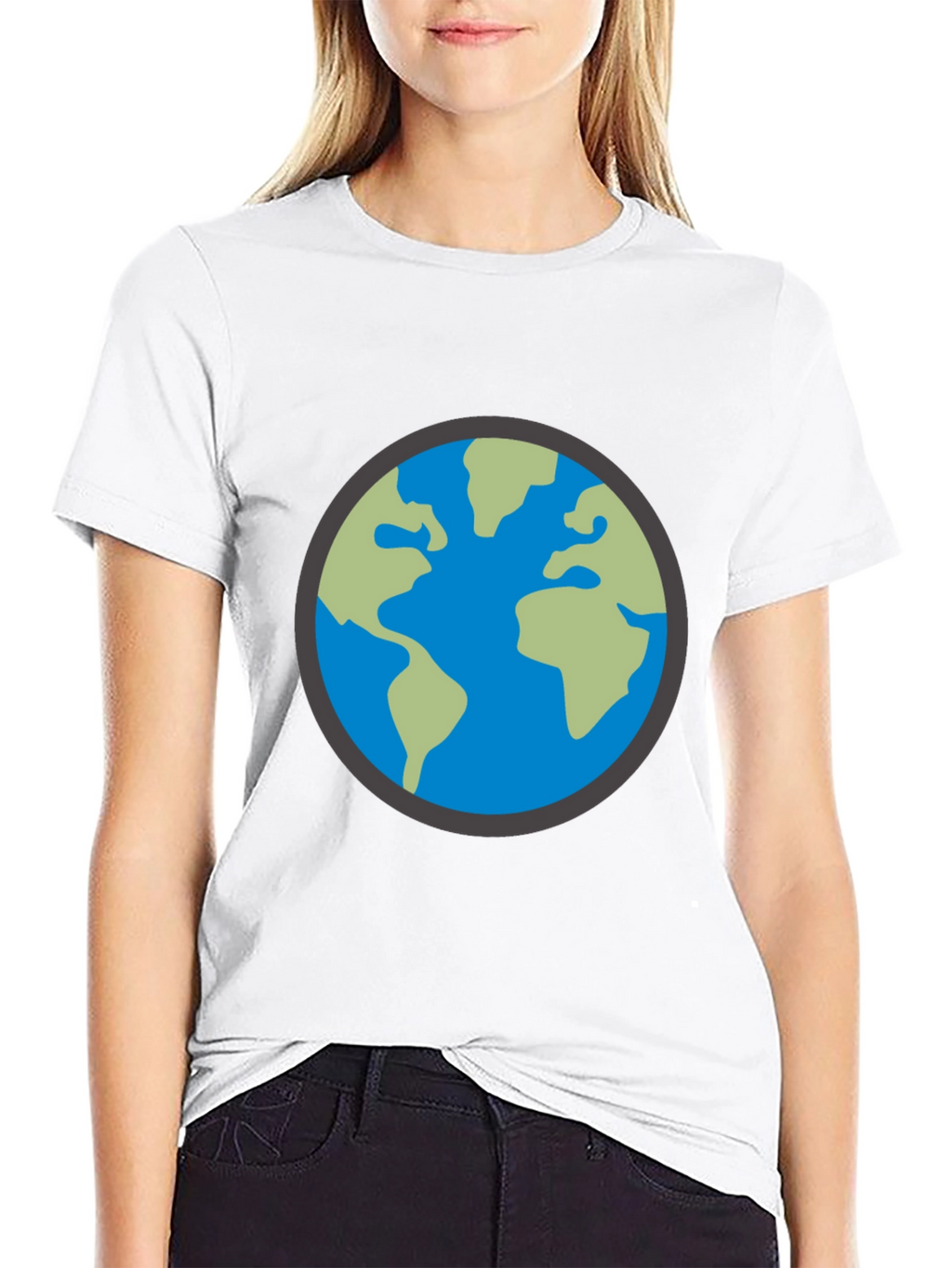 Earth Graphic Black T-Shirt - Global Design