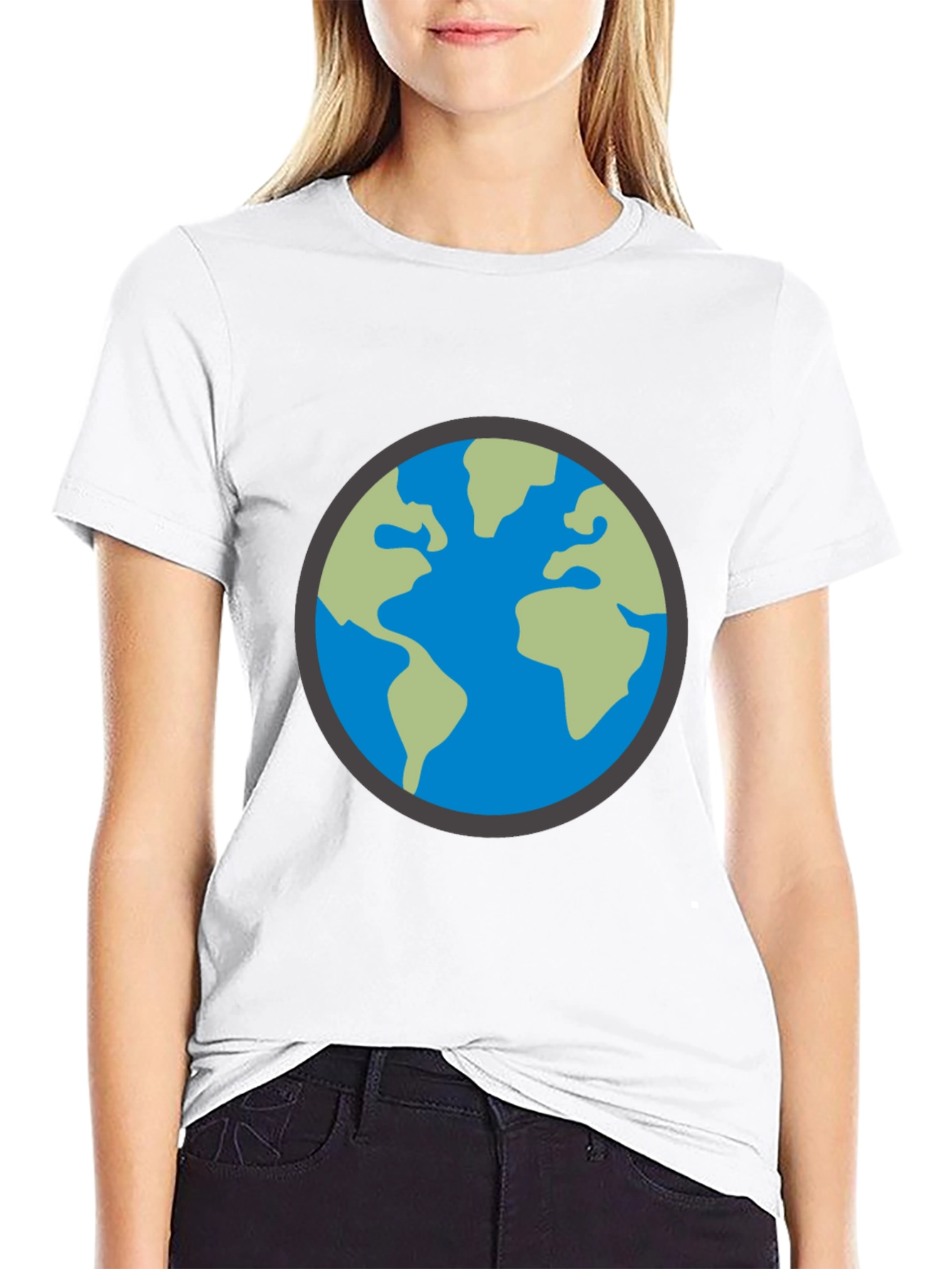 Earth Graphic Black T-Shirt - Global Design