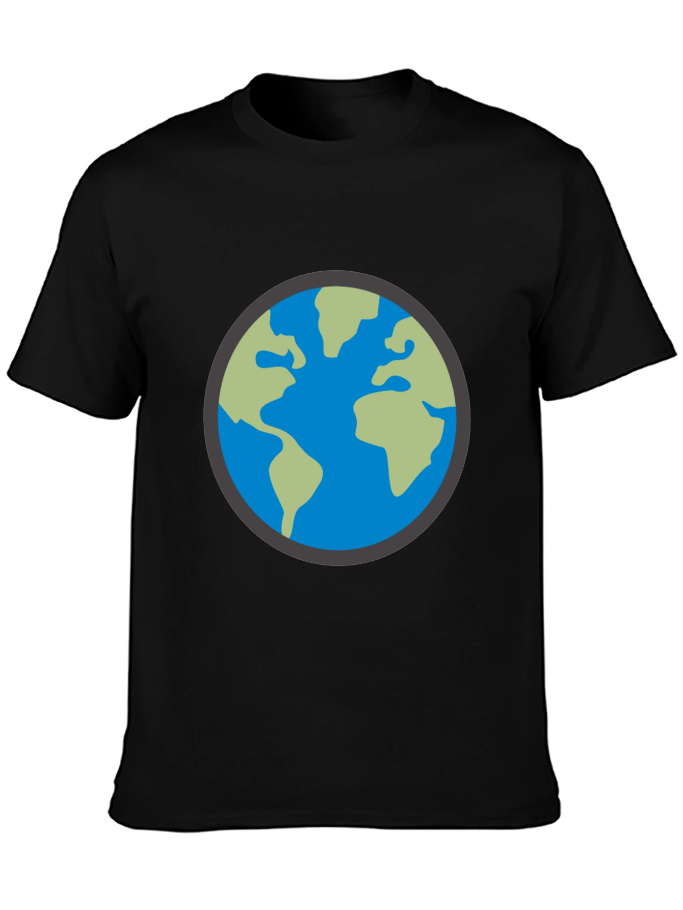 Earth Graphic Black T-Shirt - Global Design