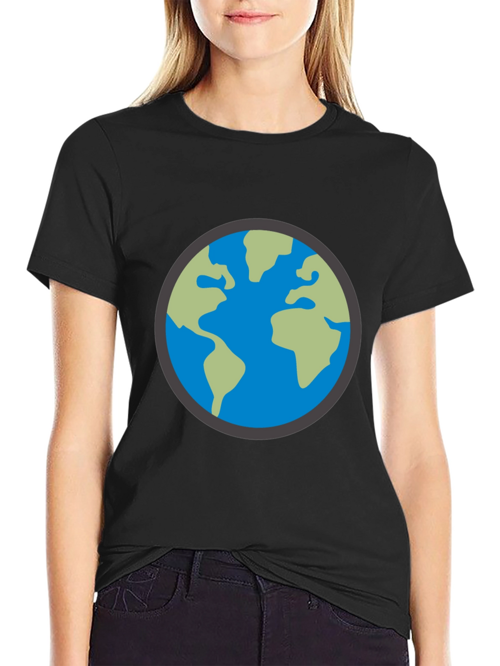 Earth Graphic Black T-Shirt - Global Design