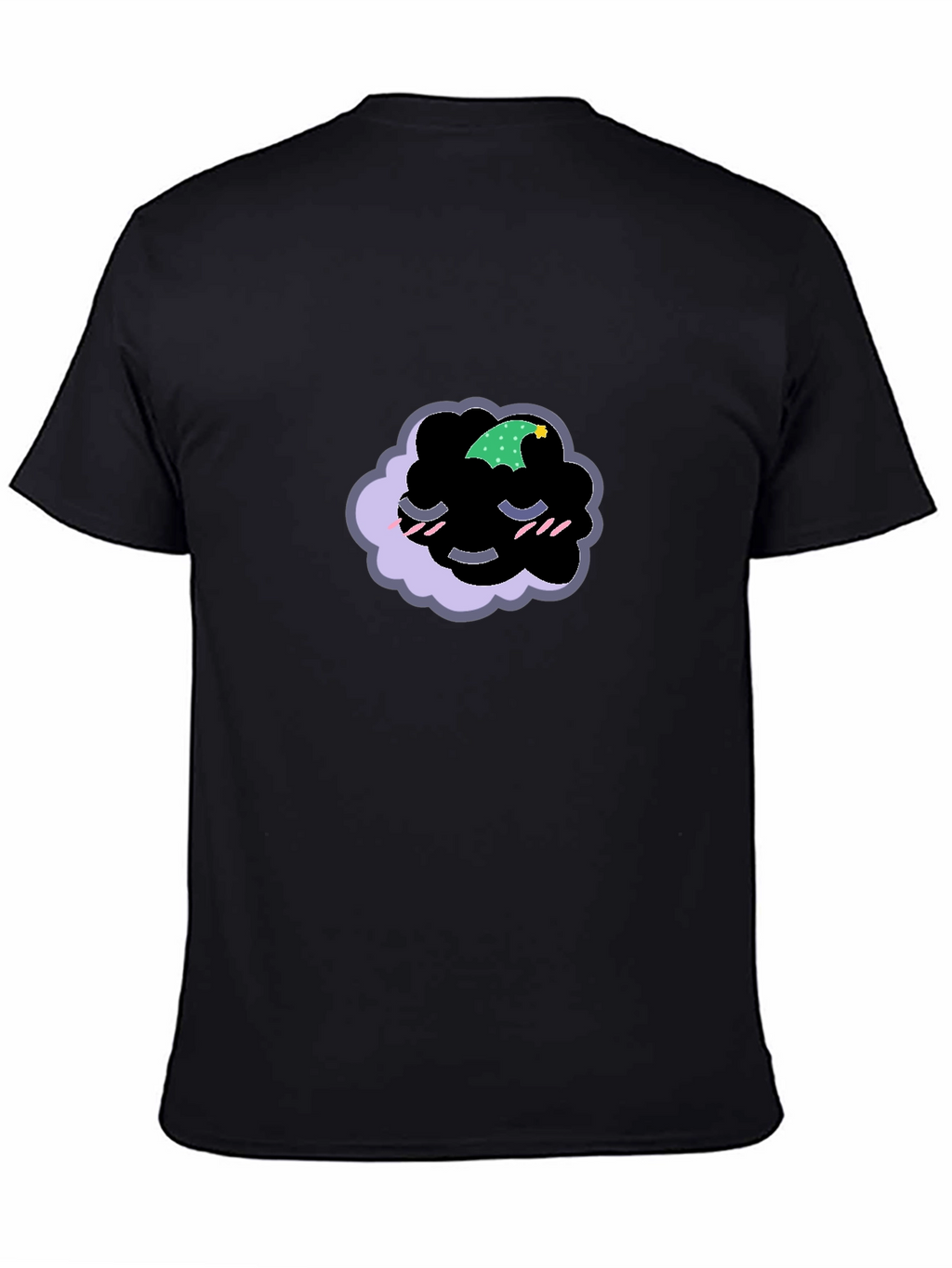 Dreamy Cloud Graphic Tee - Black Cotton Comfort