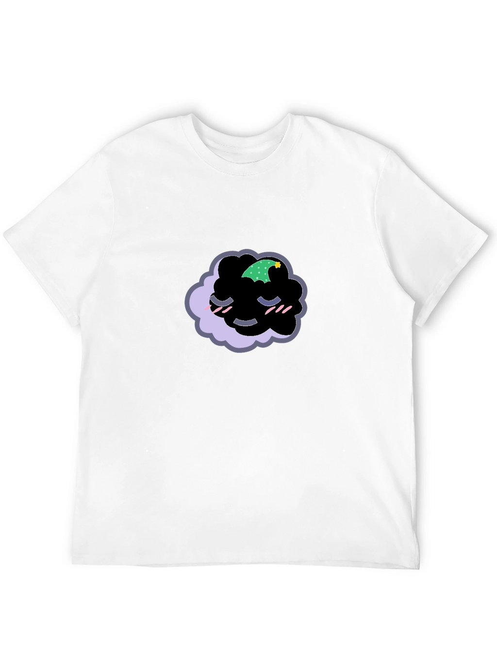 Dreamy Cloud Graphic Tee - Black Cotton Comfort