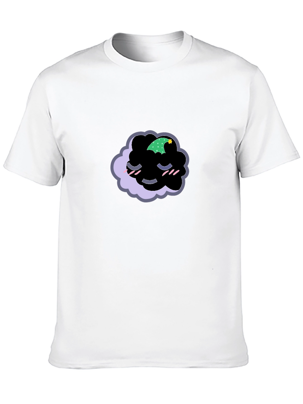 Dreamy Cloud Graphic Tee - Black Cotton Comfort