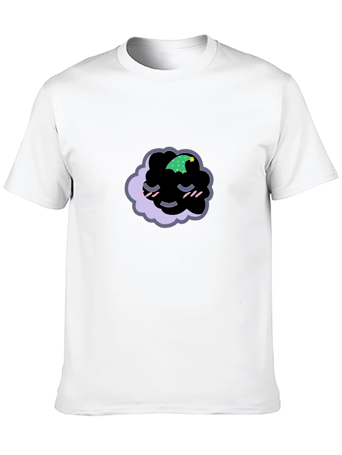 Dreamy Cloud Graphic Tee - Black Cotton Comfort