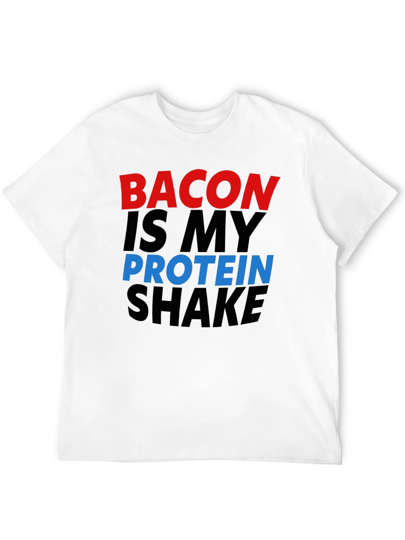 Bacon Is My Protein Shake Black Graphic Tee