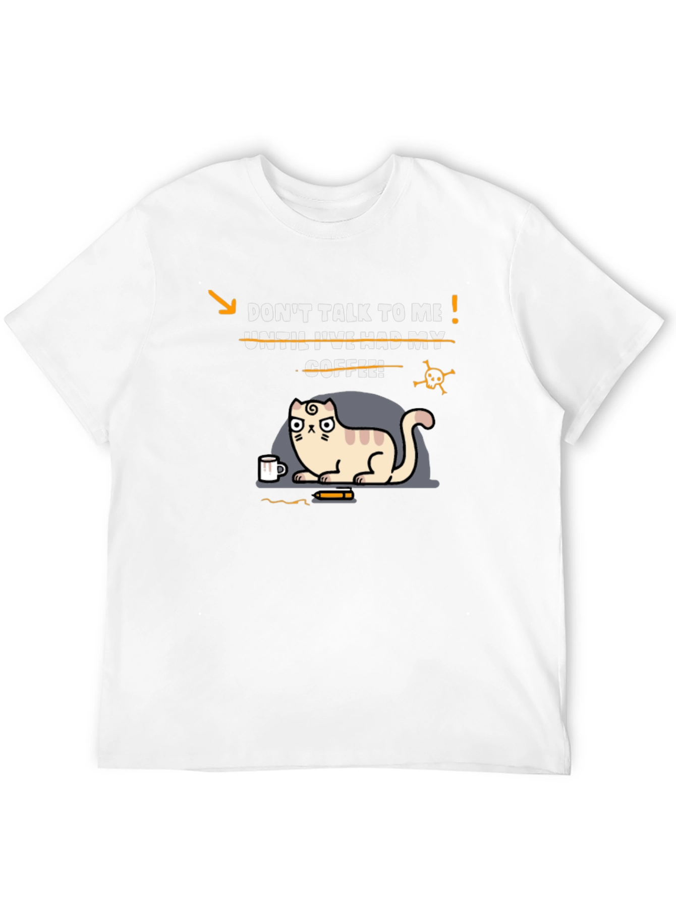 Coffee Cat T-Shirt - Funny Graphic Tee