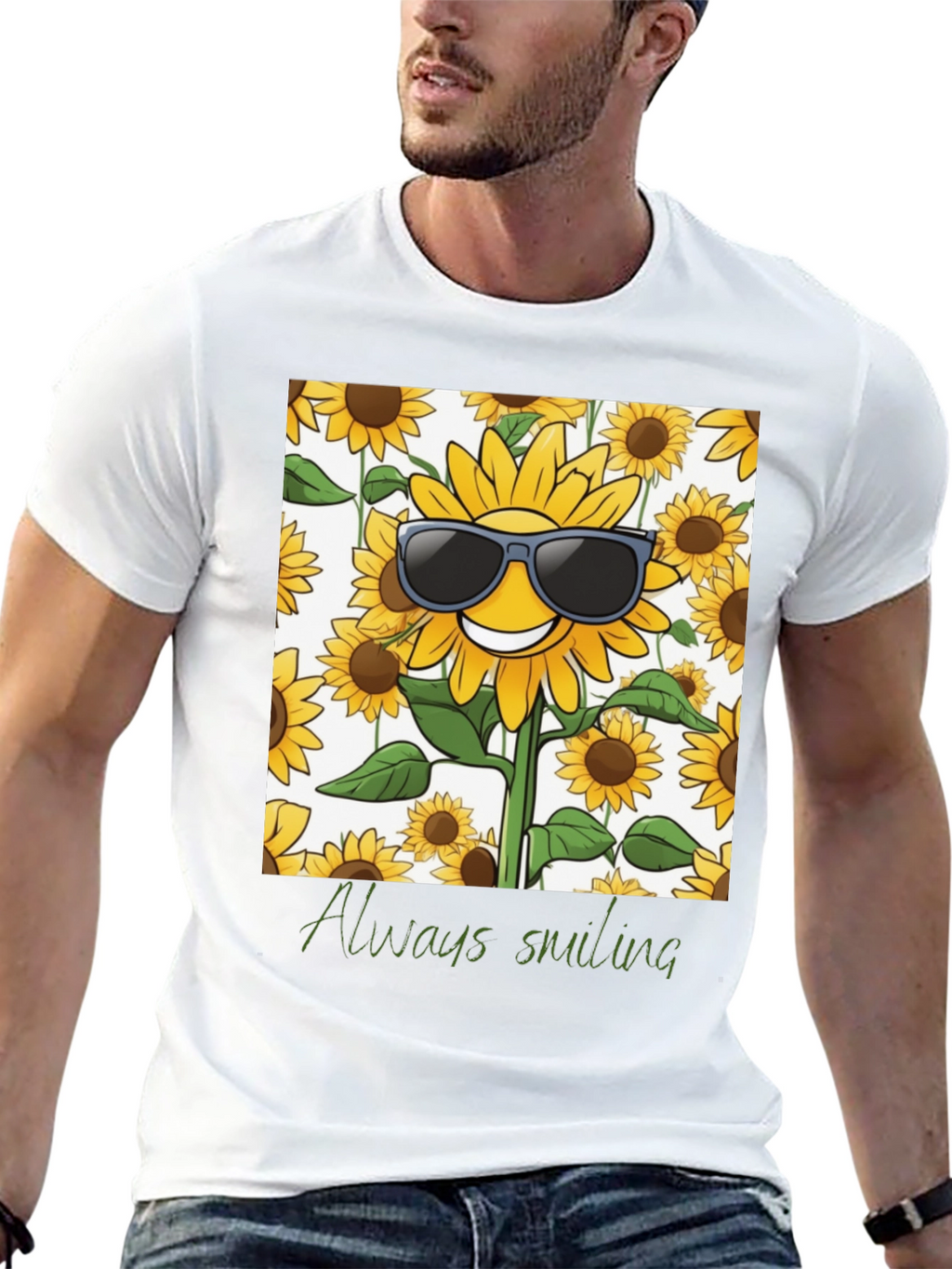 Sunflower Always Smiling Graphic Tee