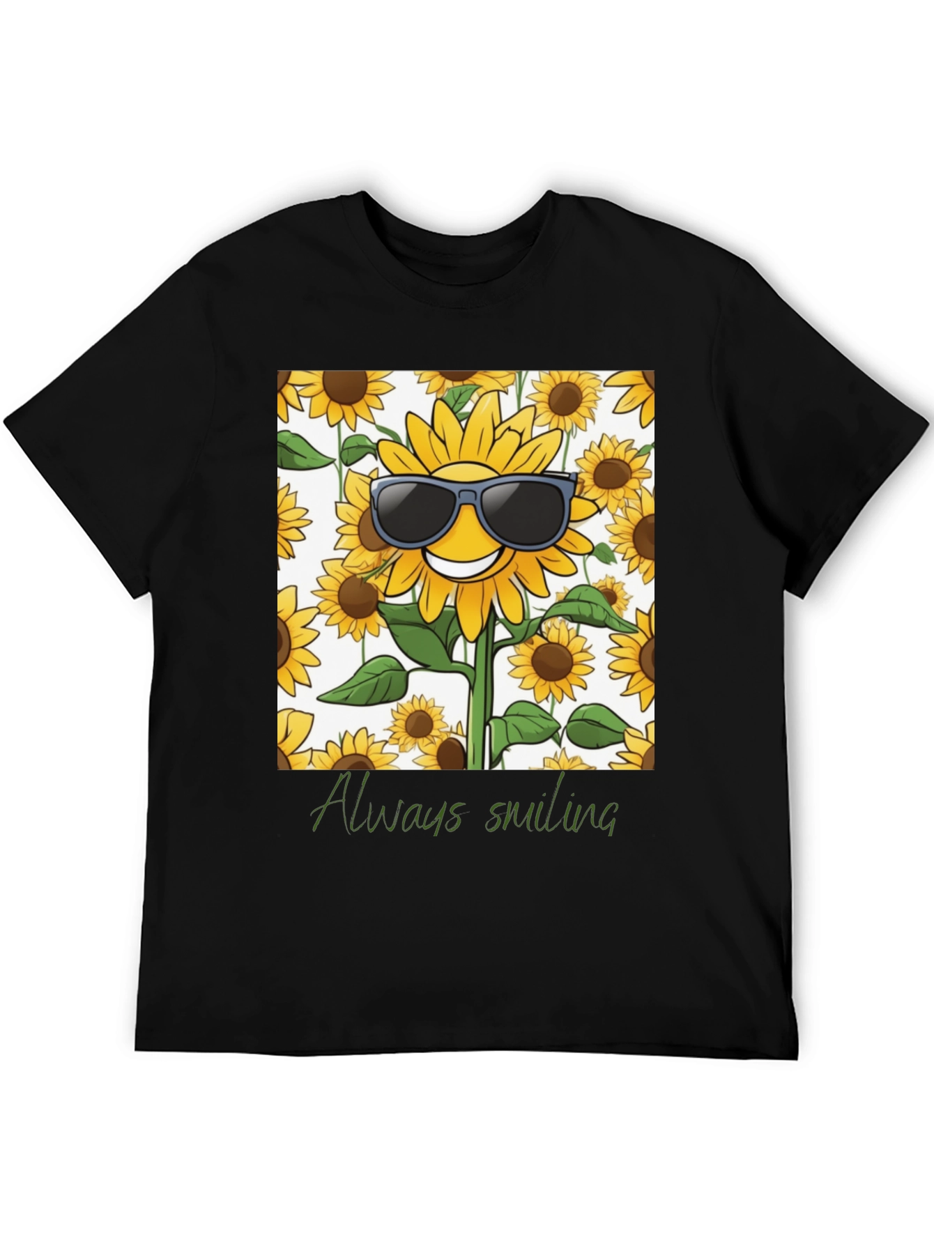 Sunflower Always Smiling Graphic Tee