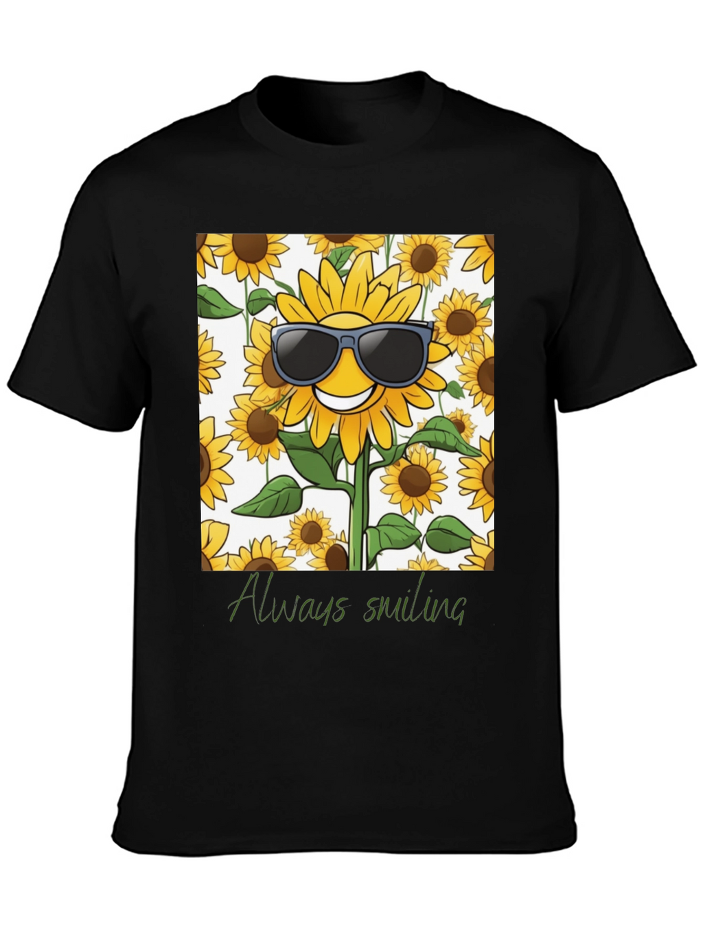 Sunflower Always Smiling Graphic Tee