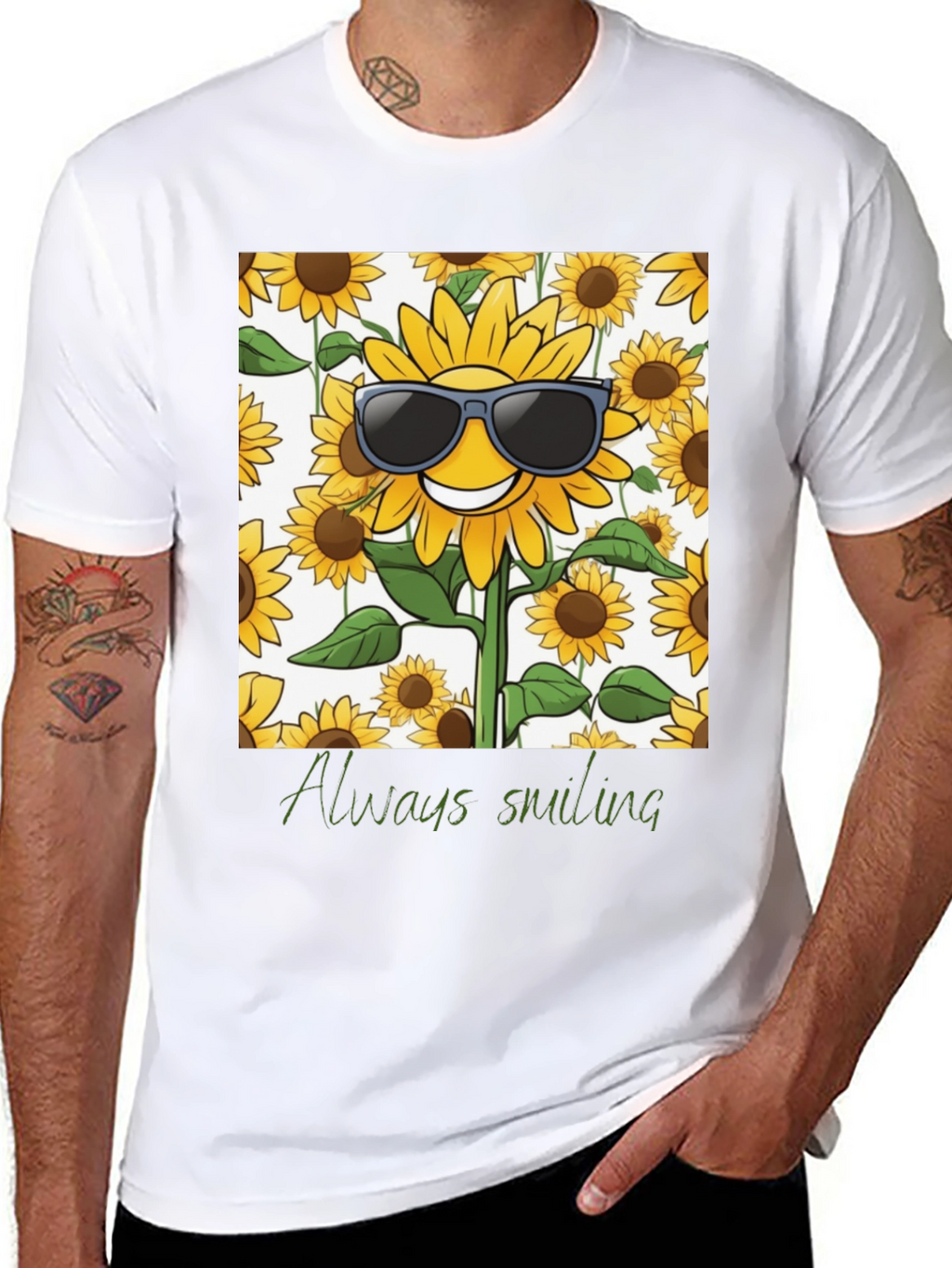 Sunflower Always Smiling Graphic Tee
