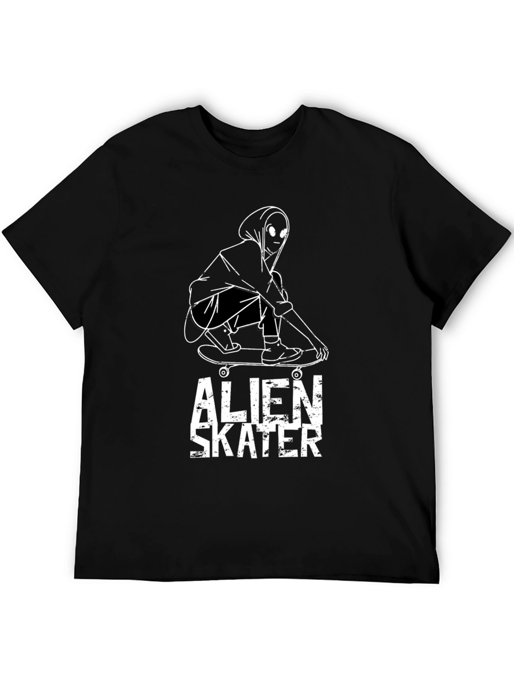 Alien Skater Graphic Tee - Cool Streetwear