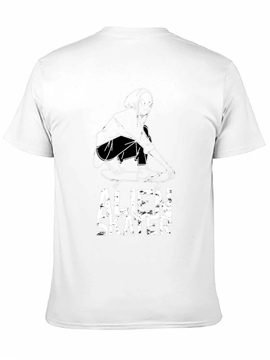 Alien Skater Graphic Tee - Cool Streetwear