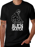 Alien Skater Graphic Tee - Cool Streetwear