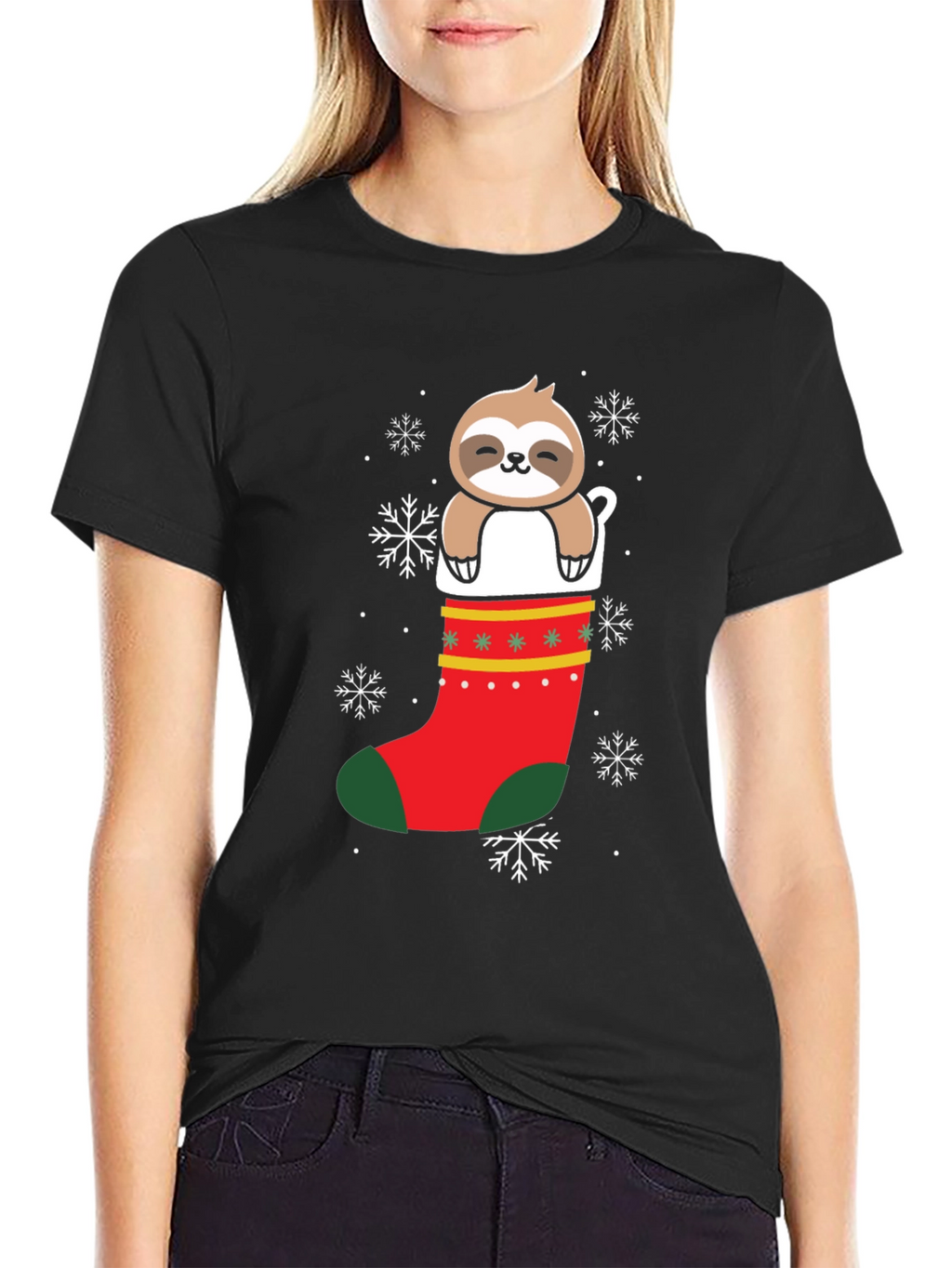 Festive Sloth Christmas T-Shirt