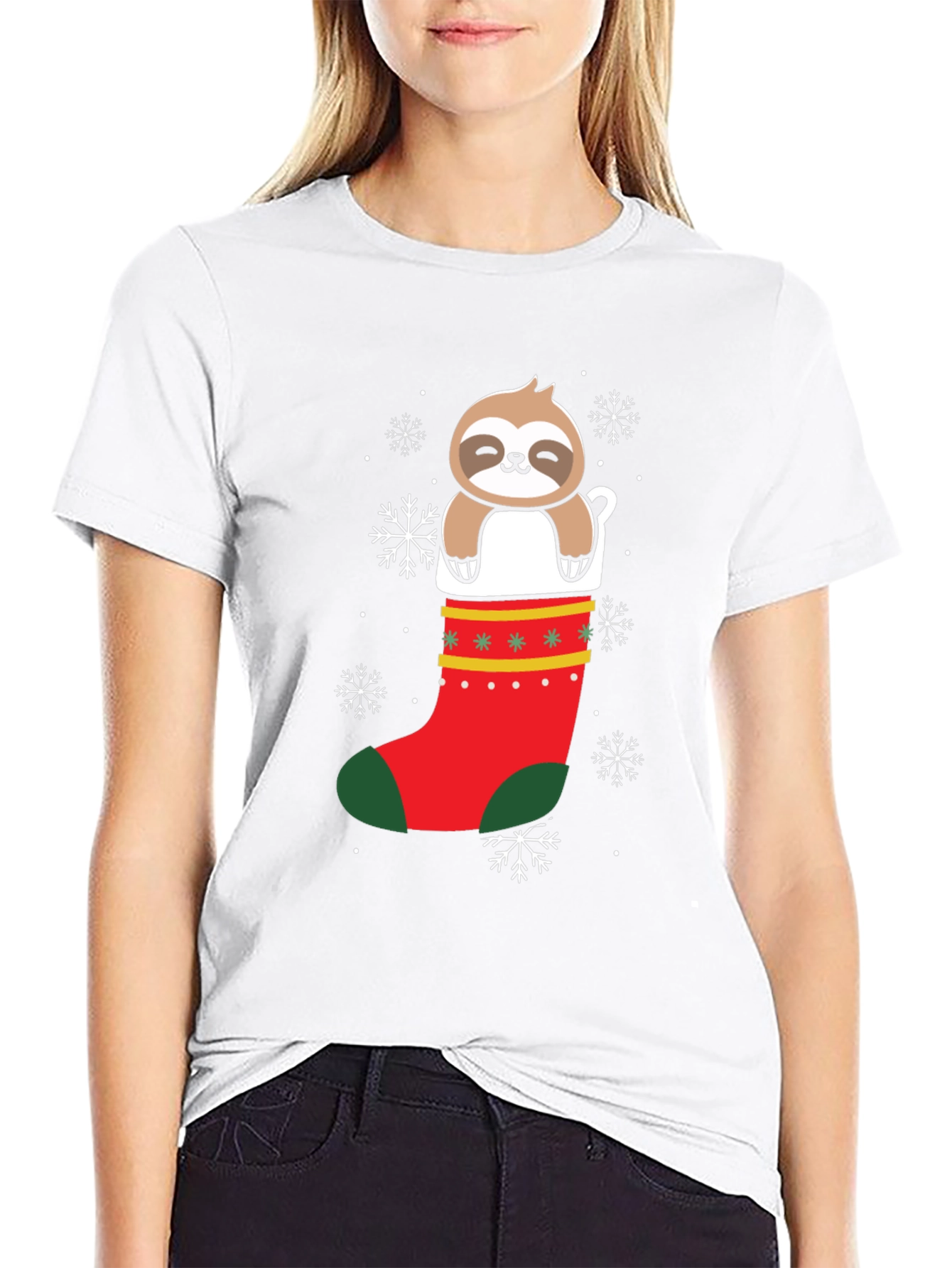 Festive Sloth Christmas T-Shirt