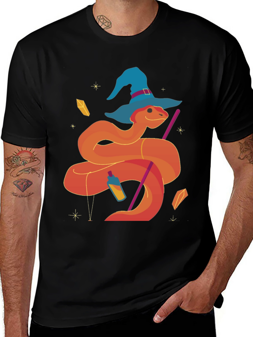 Wizard Snake T-Shirt Graphic Tee