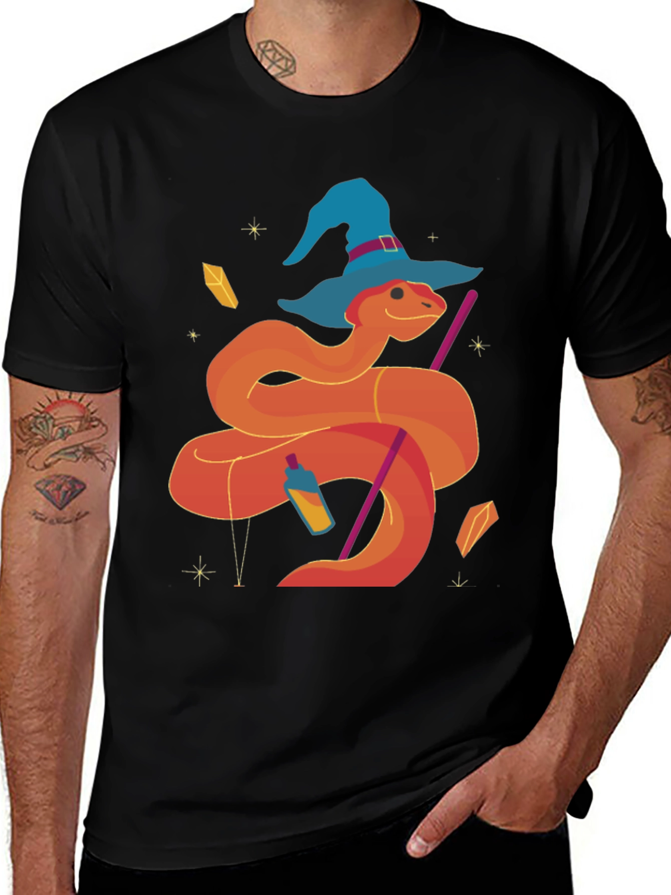 Wizard Snake T-Shirt Graphic Tee