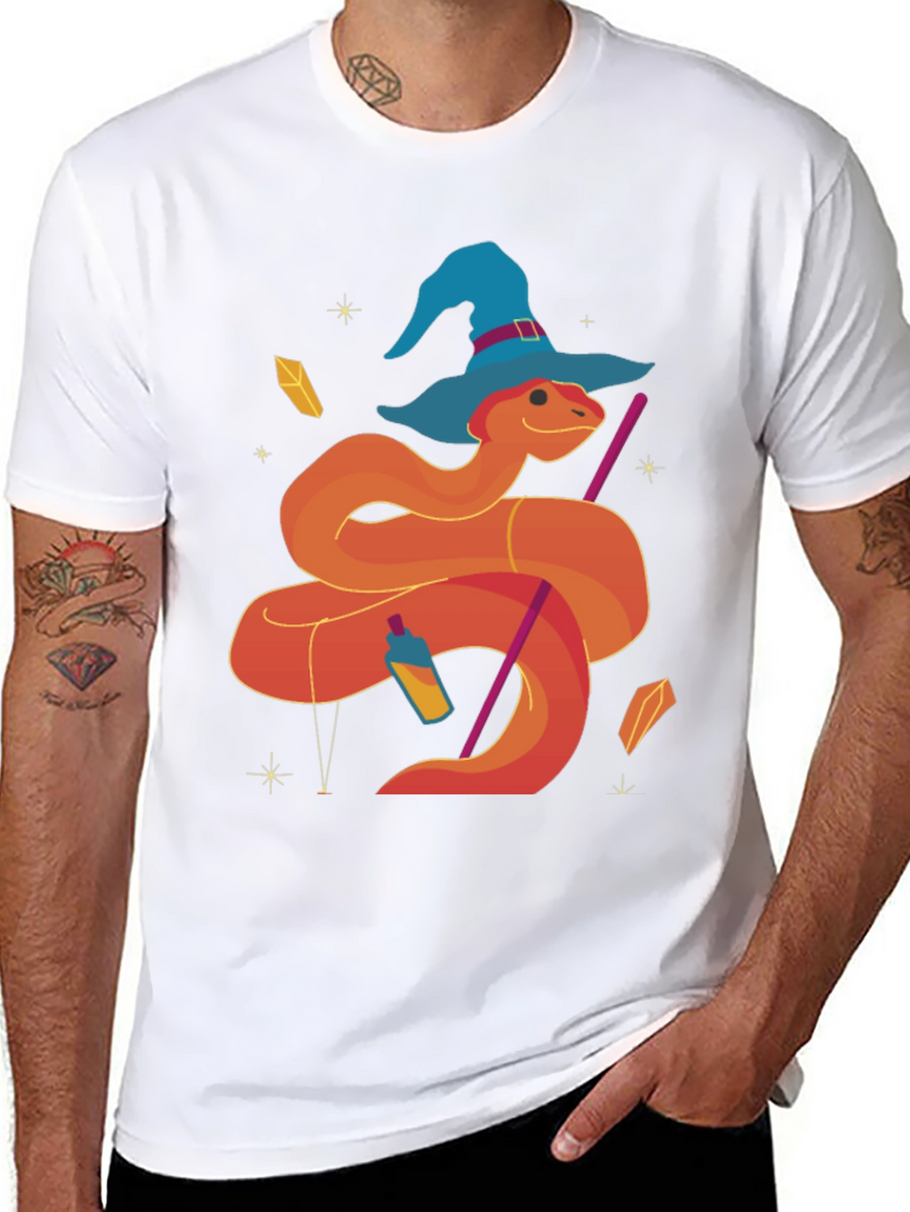 Wizard Snake T-Shirt Graphic Tee