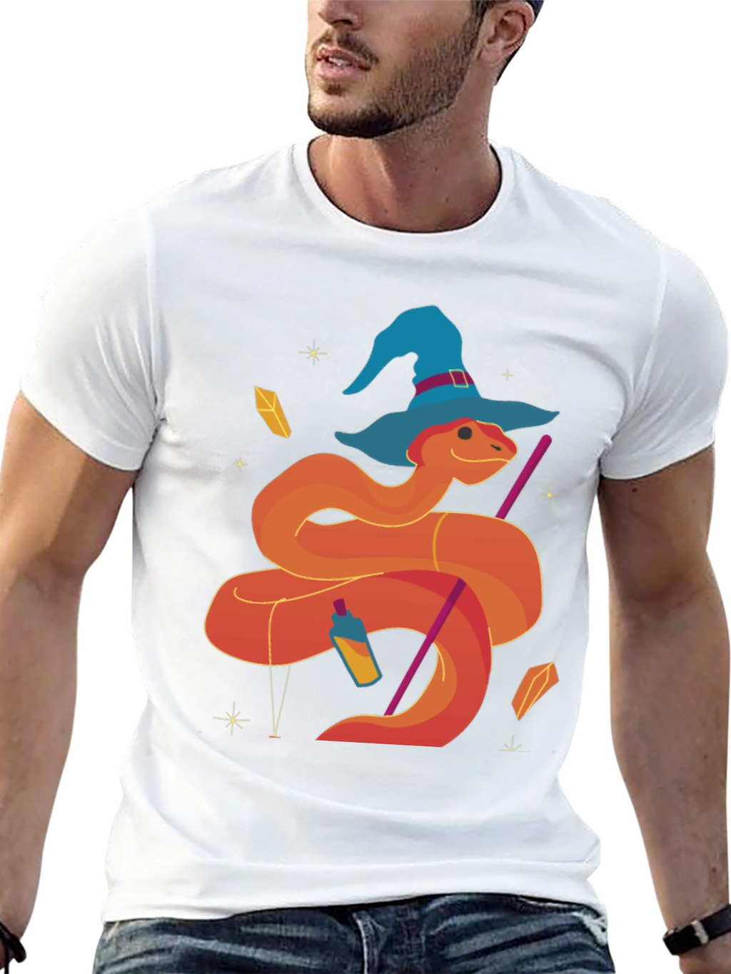 Wizard Snake T-Shirt Graphic Tee