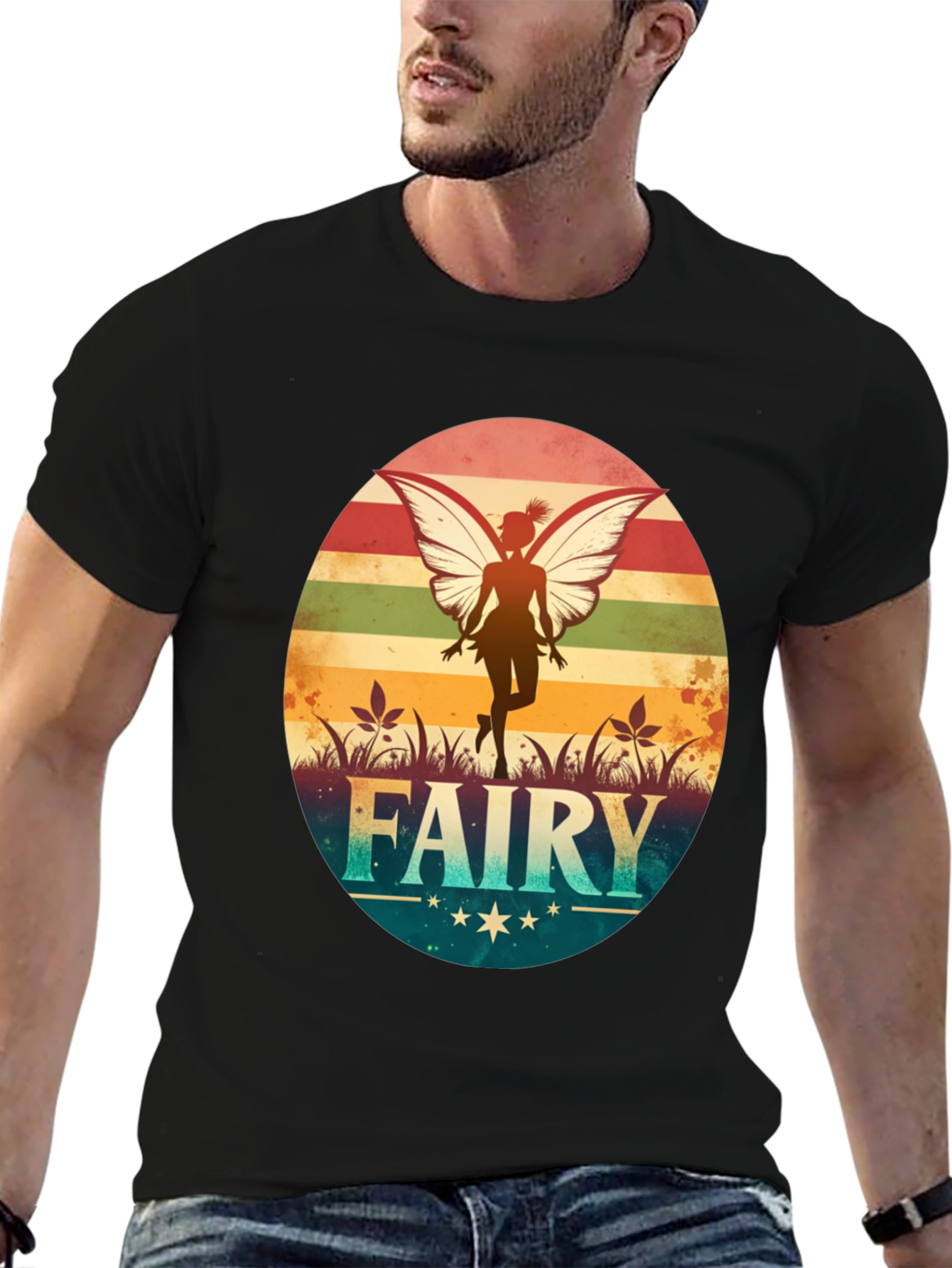 Retro Fairy Graphic T-Shirt - Vintage Style Tee