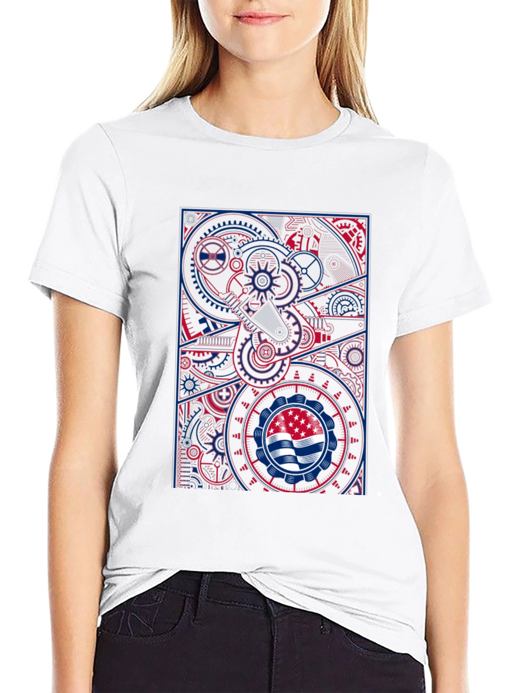 Steampunk Flag Graphic T-Shirt - Cool Design